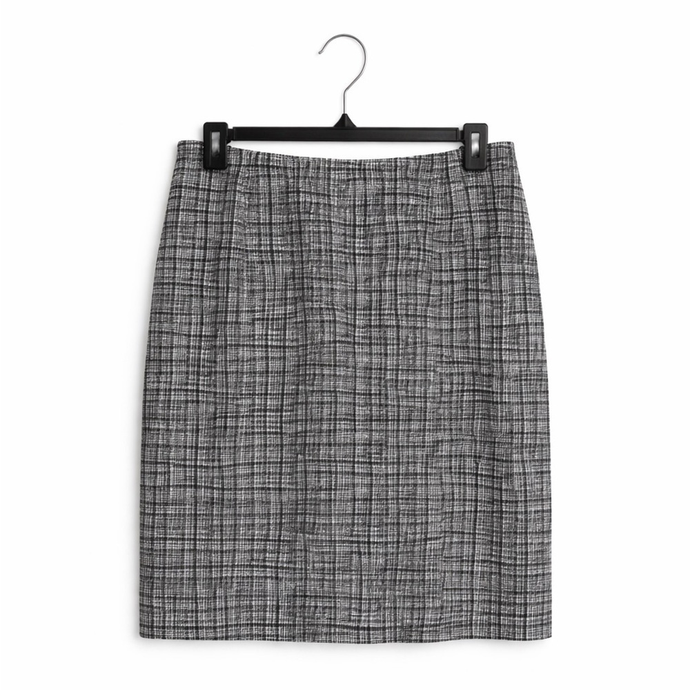 White House Black Market Pleated Pencil Skirt Size 4 Classic Lined Cotton Blend